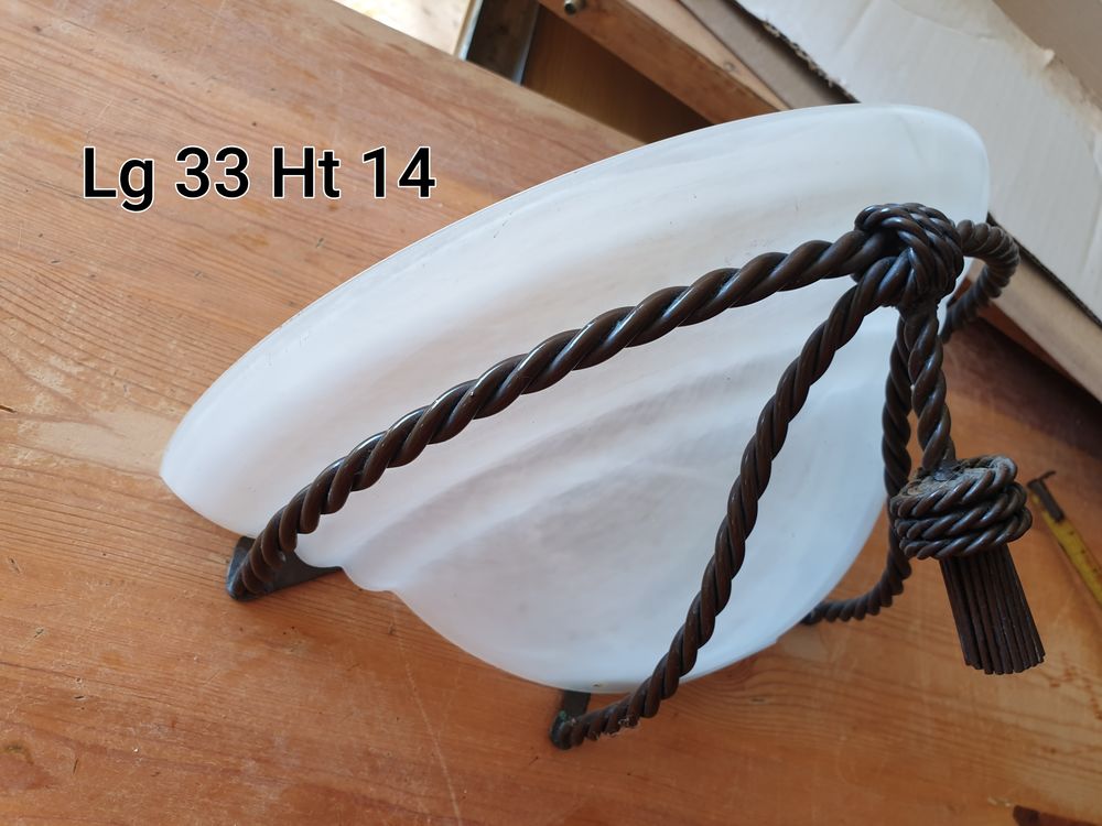 Superbe Applique en bronze et verre Décoration