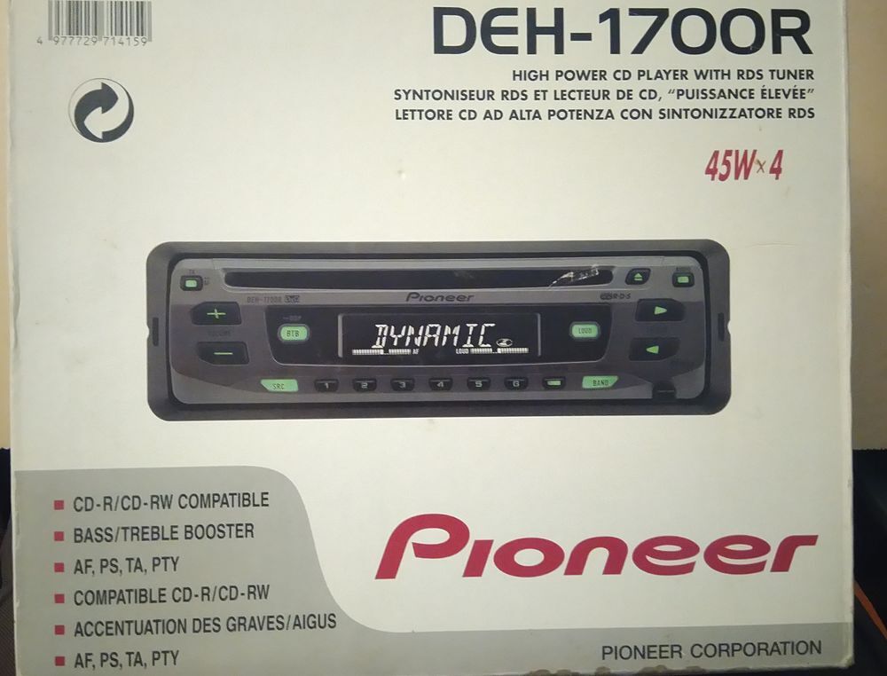 Lecteur CD Pioneer &eacute;tat neuf DEH -1700R Audio et hifi