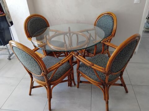 table ronde en verre +4chaises  Avion (62)