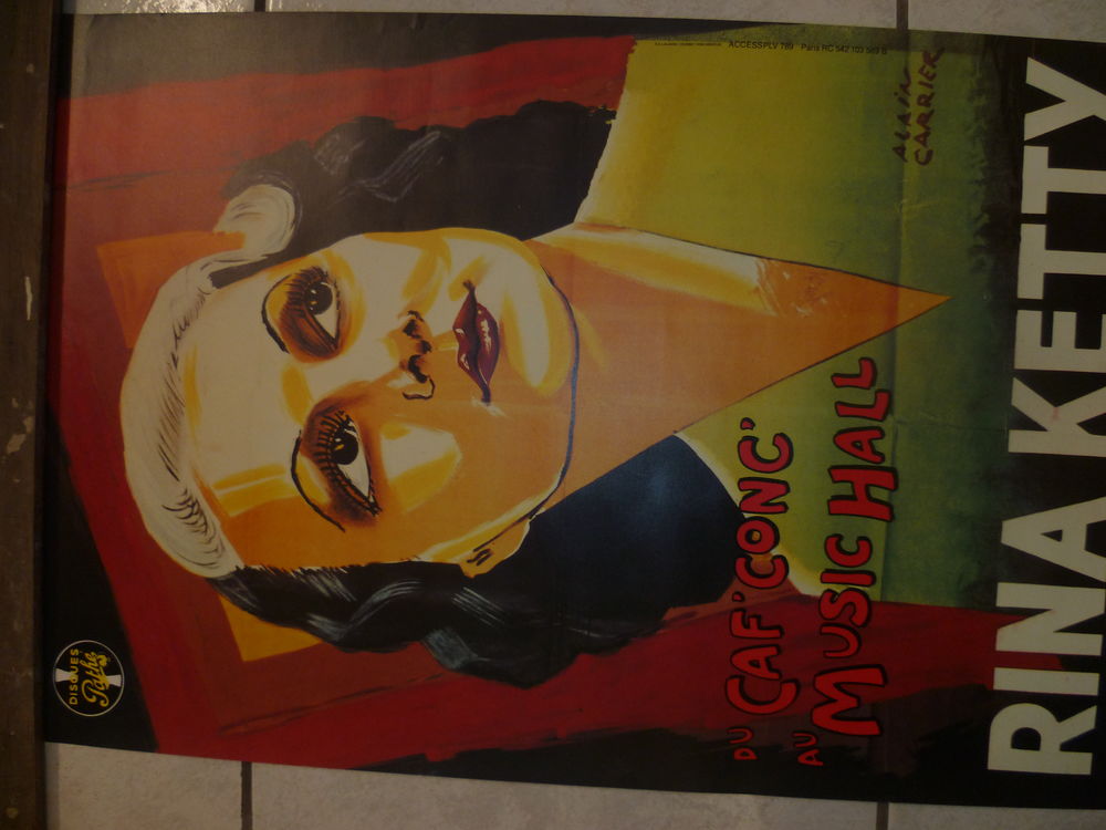 Affiche pub ancienne de Rina Ketty.ann&eacute;es 50-60. 