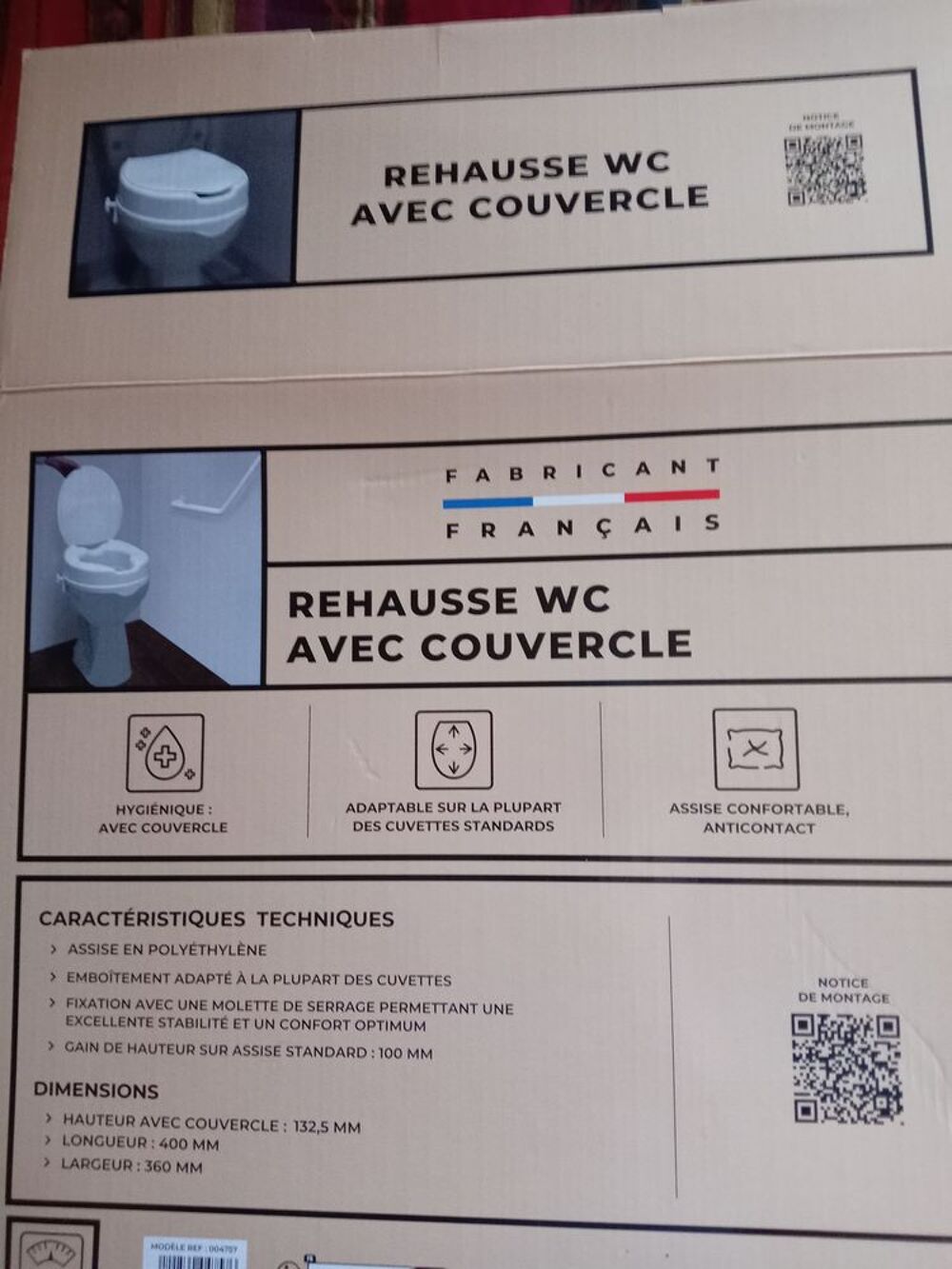REHAUSSEUR WC avec couvercle Electrom�nager