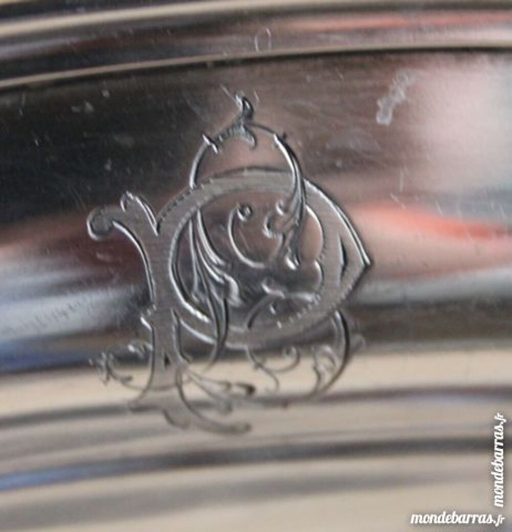 L&eacute;gumier XIX monogramm&eacute; m&eacute;tal argent Cuisine