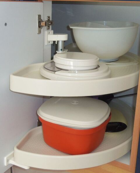 Kit étagère 1/2 lune blanc pour placard de cuisine Martinet (85)