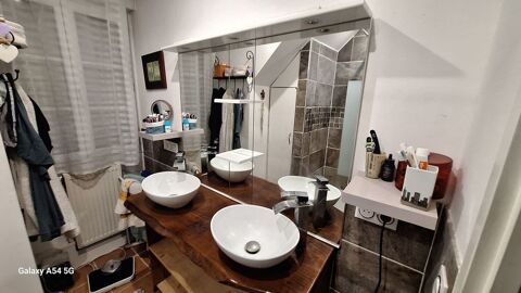 ensemble plan de travail, double vasque et miroir 
80 Boutigny (77)