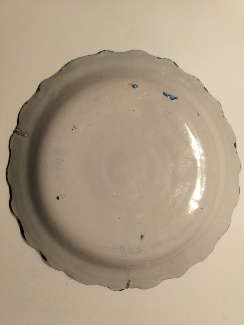 Assiette Faience Normandie (Forges Ls E?) 19e d&eacute;cor fleuri 