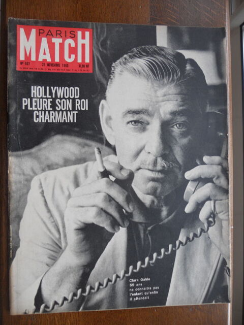 PARIS MATCH.HOLLYWOOD PLEURE SON ROI CHARMANT 1960 4 Tours (37)