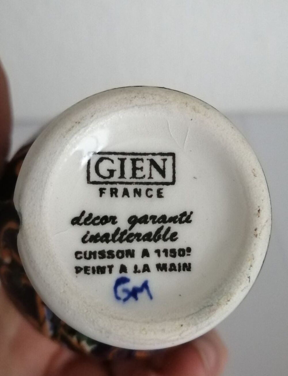 Petit vase de Gien - Peint &agrave; la main Décoration