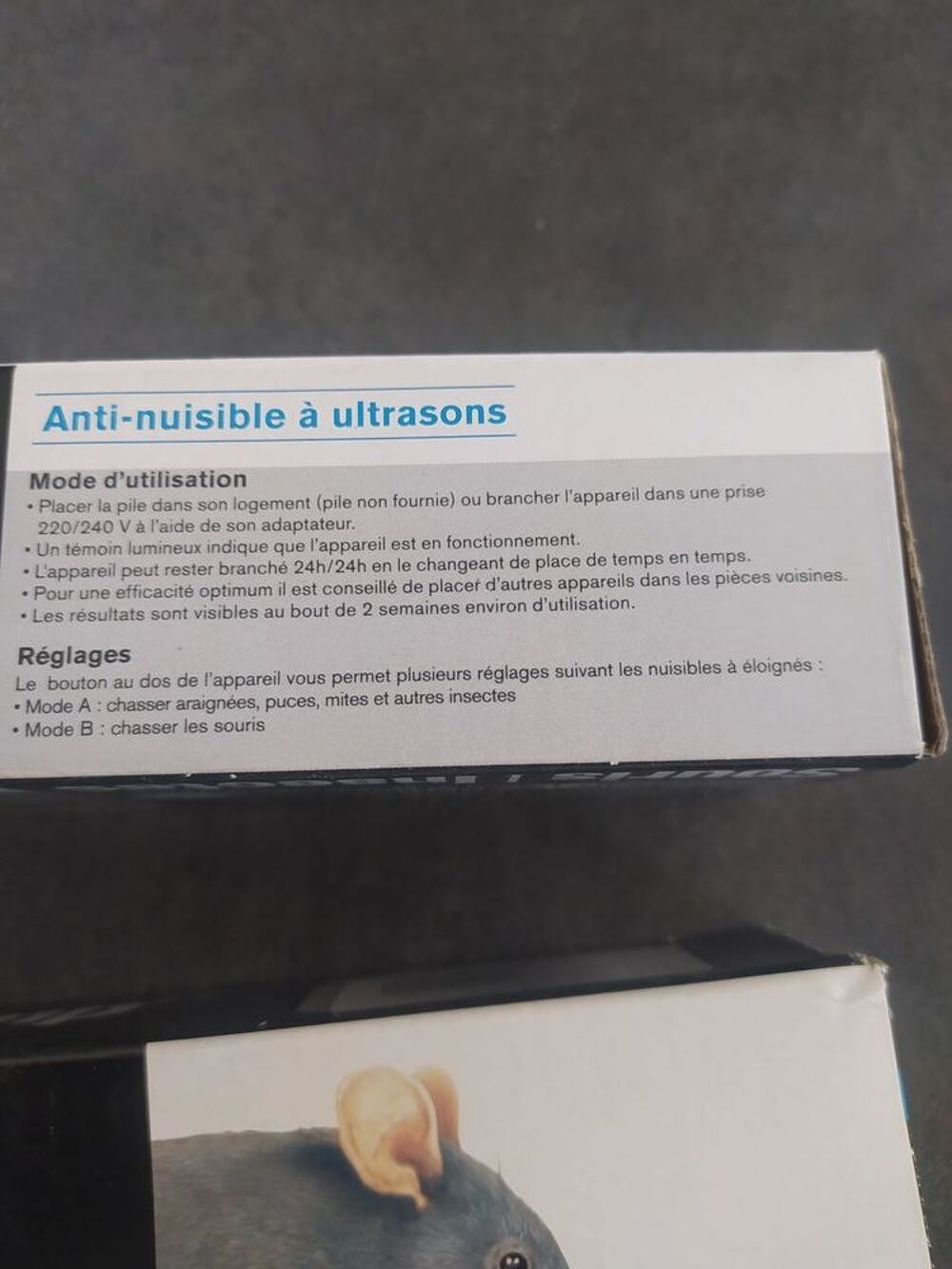 anti nuisible a ultrason souris / insectes d&eacute;camp' 140 M2 Jardin
