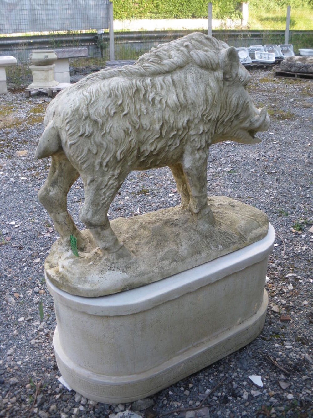 Statue, Sanglier en pierre Décoration