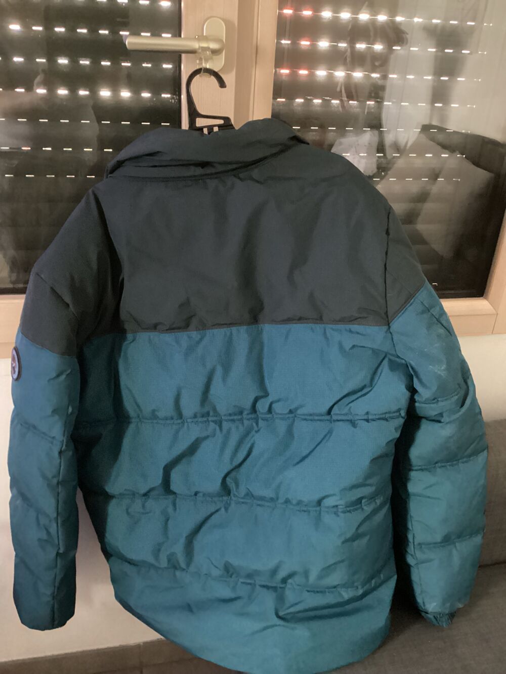 Veste d'hiver bleu-vert multi-poches taille M Vêtements