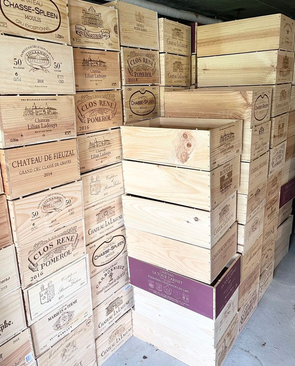 Caisses de vin sans couvercle ~ format 6 et 12 bouteilles Décoration