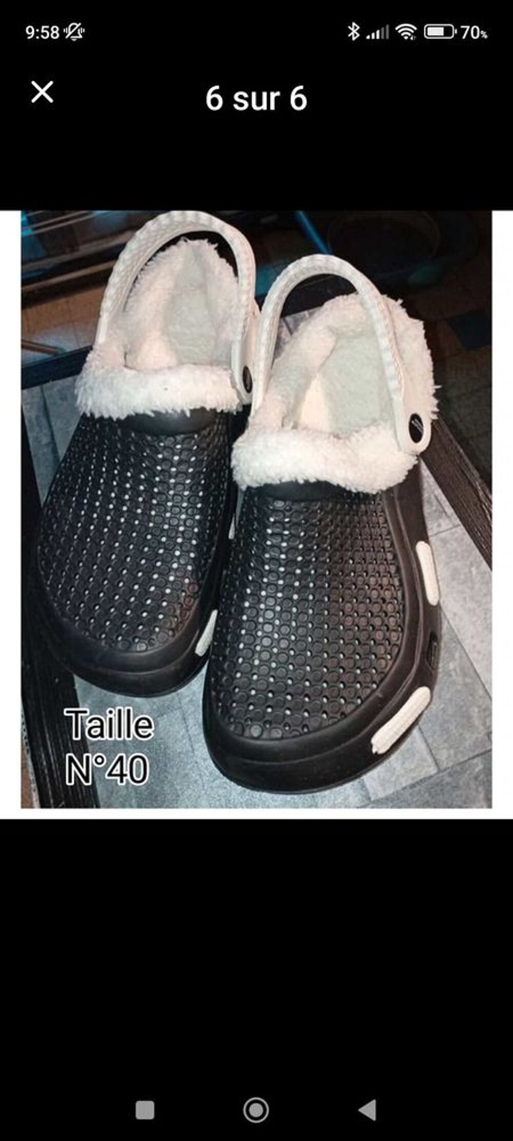 Crocs fourr&eacute; femme T40 Chaussures