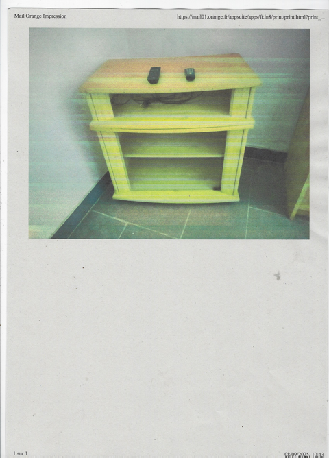 meuble t�l�vision sur roulette beige 100 Souppes-sur-Loing (77)