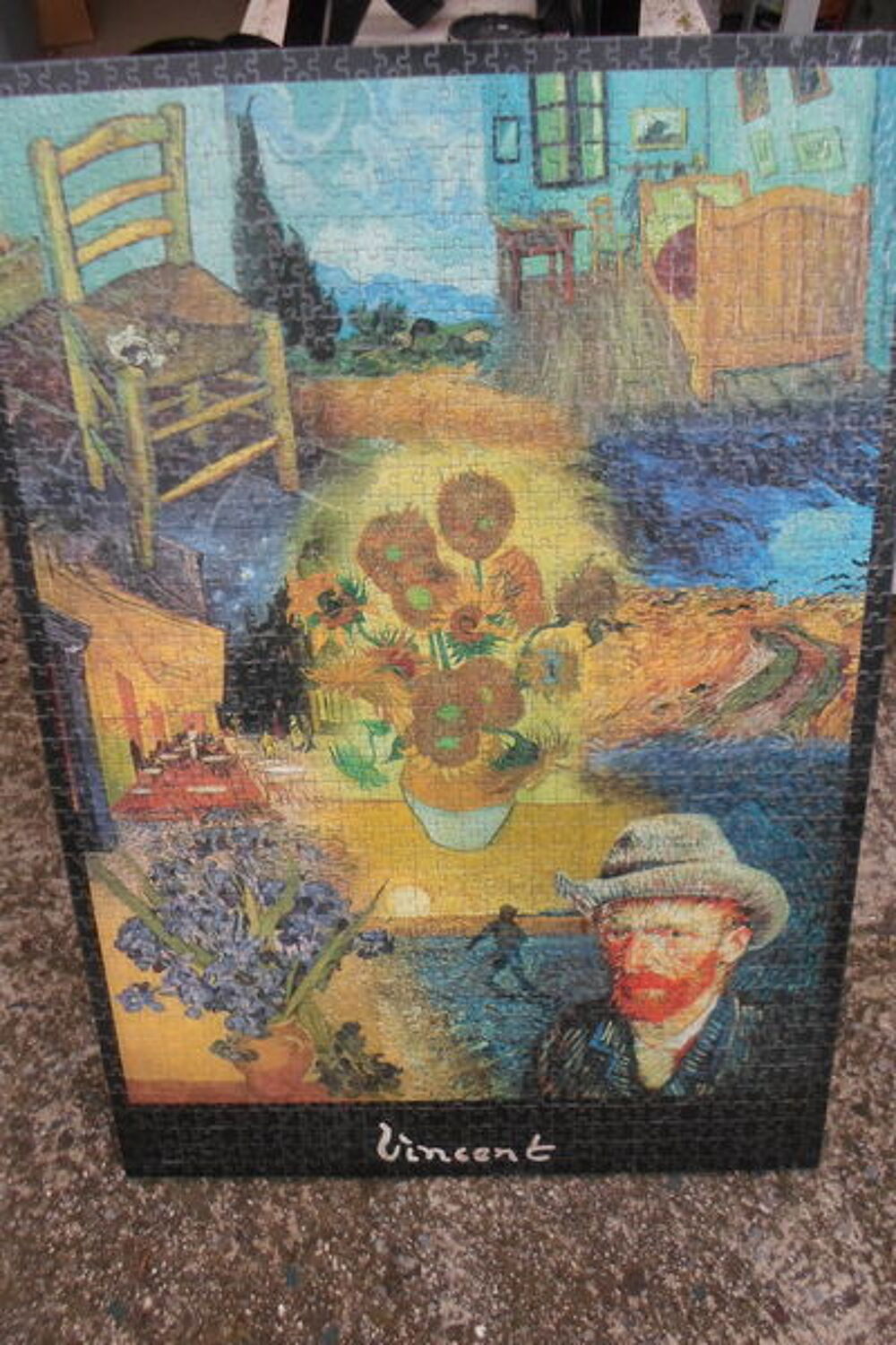 puzzle sur panneau representant peintures de VANG GOGH Décoration