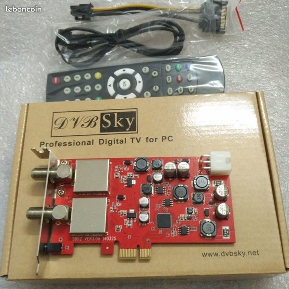 Carte double tuner satellite dvbsky S952 pcie parfait &eacute;tat Matériel informatique
