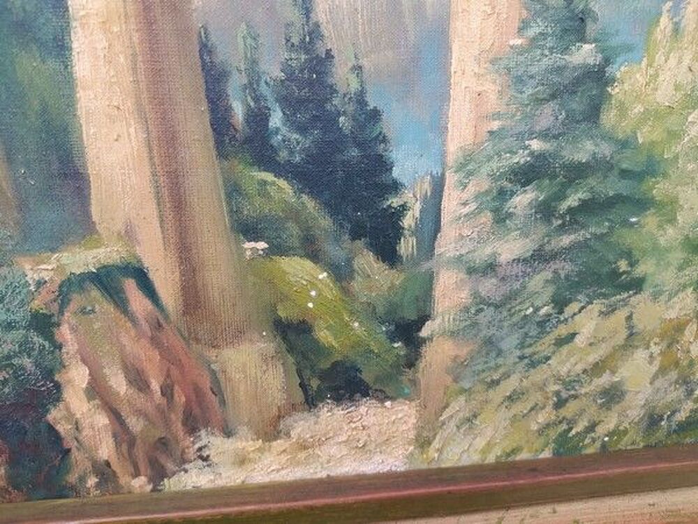 Tableau Viaduc de Sainte Marie Les Houches Sign&eacute; Leroux 
