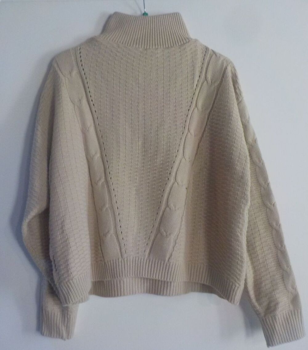 PULL ECRU COL MONTANT SHEIN TAILLE L Vêtements