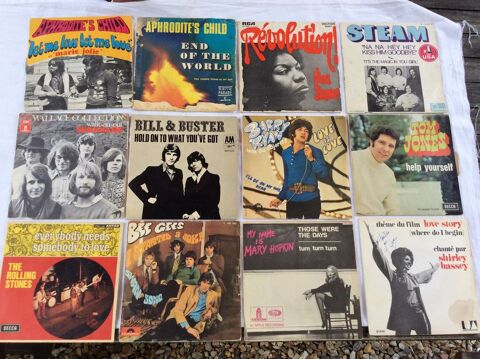 Vinyles 45 T Varit Anglaises annes 70 12 disques 25 Gif-sur-Yvette (91)