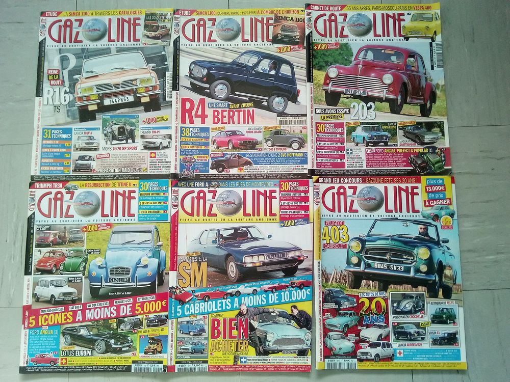  magazines revues voiture auto r&eacute;tro gazoline Livres et BD
