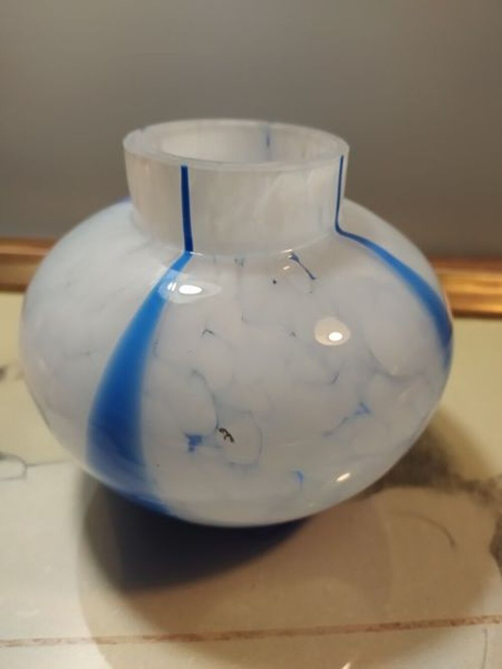 Vase Boule Verre de Clichy vers 1930 Décoration