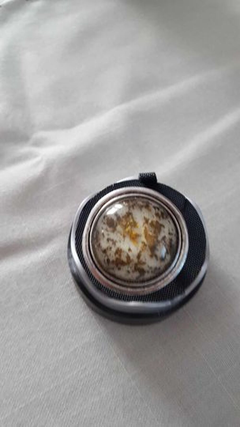  Bague sph&egrave;re inclusion dorures &eacute;ternelle vintage N&deg;1300 Bijoux et montres