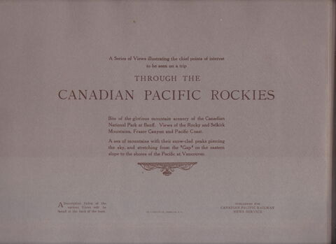 ALBUM-PHOTO-Brochure commerciale Canadian Pacific Rockies 19 43 Paris 1 (75)