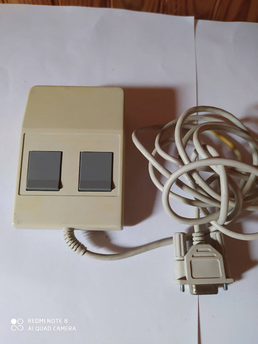 Souris vintage port s&eacute;rie carr&eacute; deux boutons pour vieux PC Matériel informatique