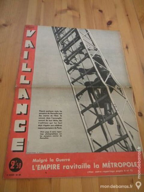 Magazine Vaillance N38 - sept. 1942 8 Villeurbanne (69)