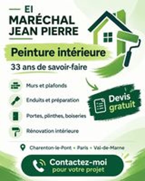  PEINTRE ARTISAN  33 ANS DE SAVOIR-FAIRE 
