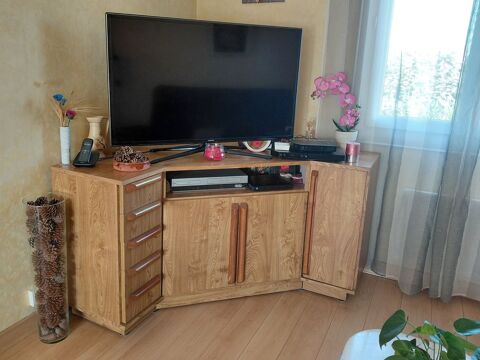 Meuble TV d'angle en orme fruitier �b�nisterie.artisanale 339 Narbonne (11)