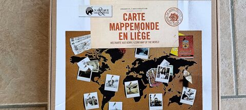 Carte mappemonde en liège. 15 Budelière (23)