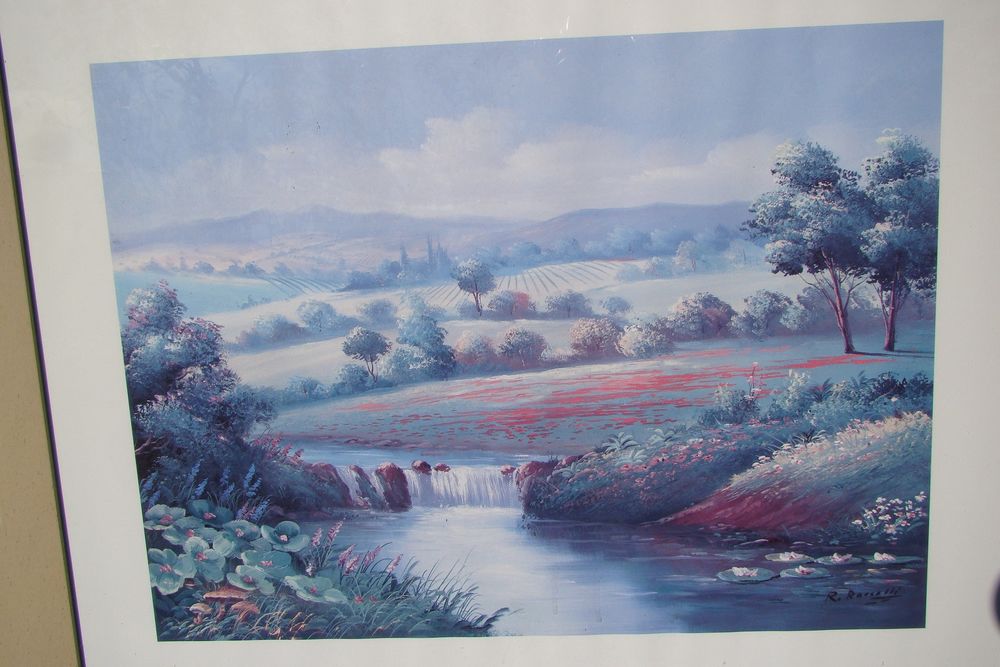 Tableau gravure - Paysage champ&ecirc;tre Décoration