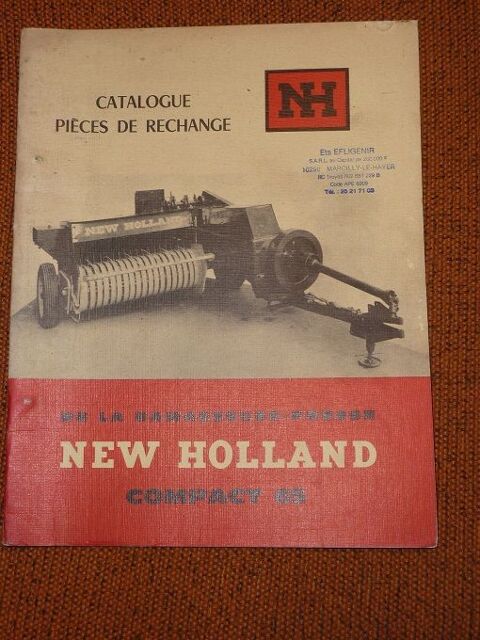 Catalogue de pièces détachées pour presse NEWHOLLAND Compact 33 10290 Marcilly-le-hayer