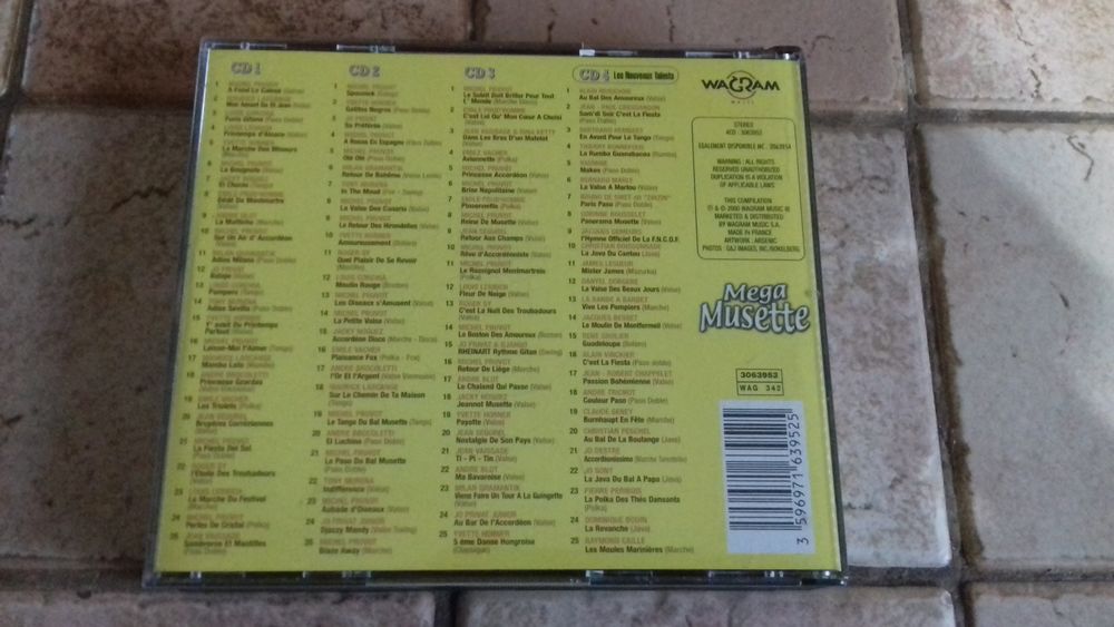 COFFRET 4 CD ACCORDEON - MUSETTE = 100 TITRES CD et vinyles