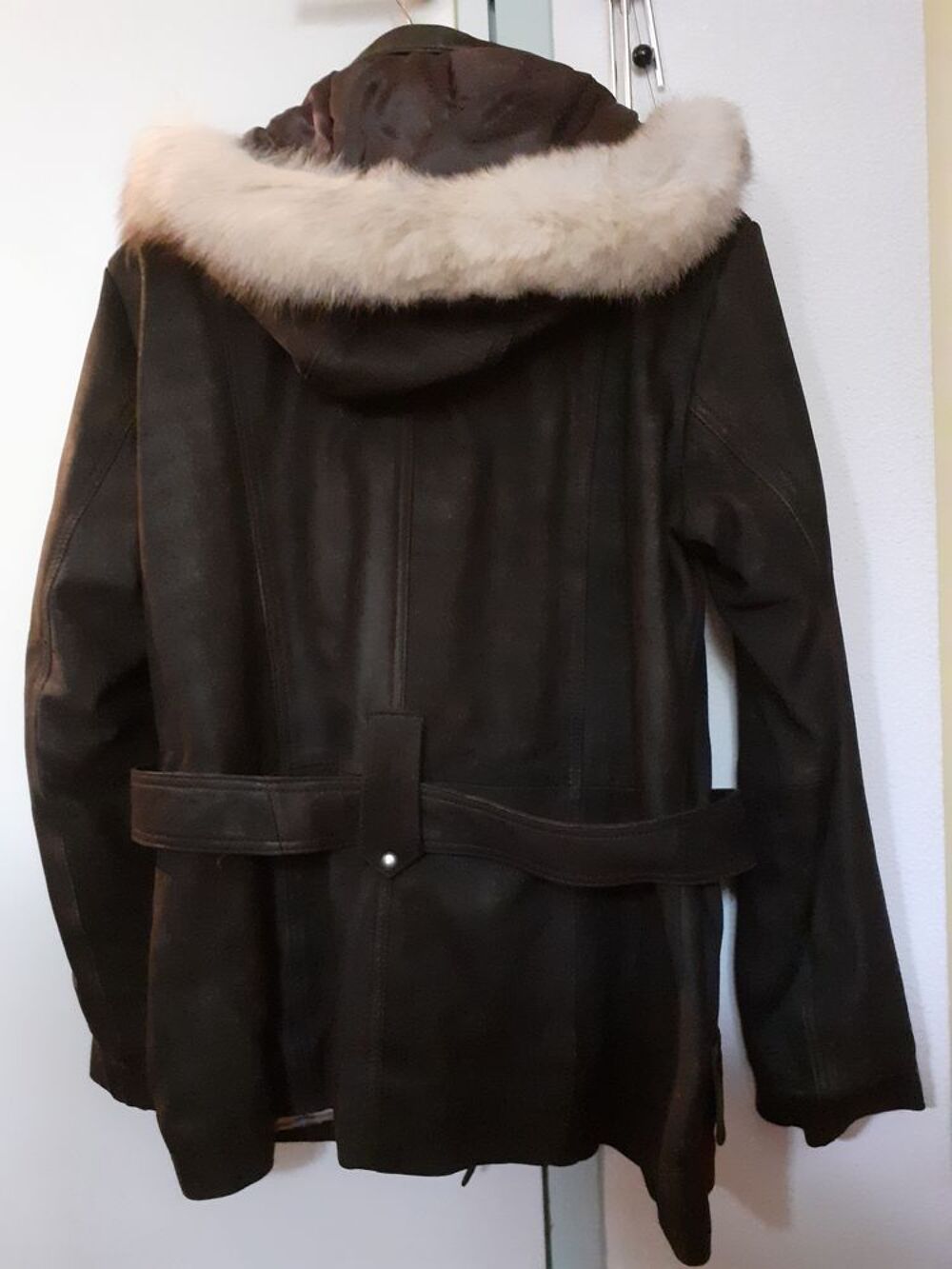 Veste femme marron cuir suedine Vêtements