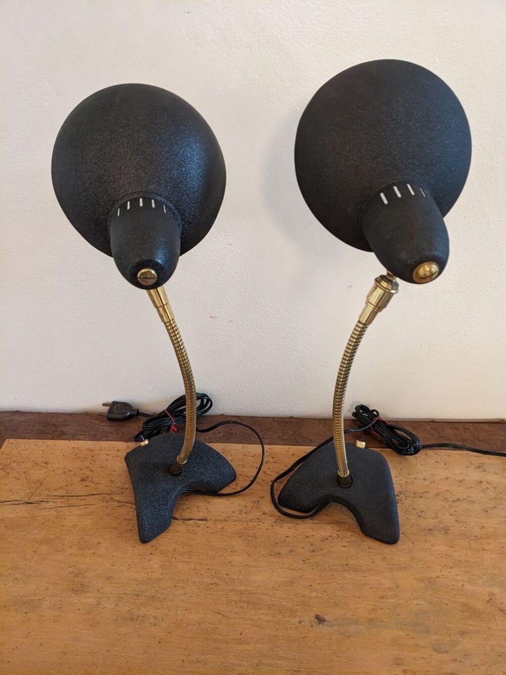 Paire de 2 lampes de bureau articul&eacute;es de Jean Boris Lacroix Bricolage