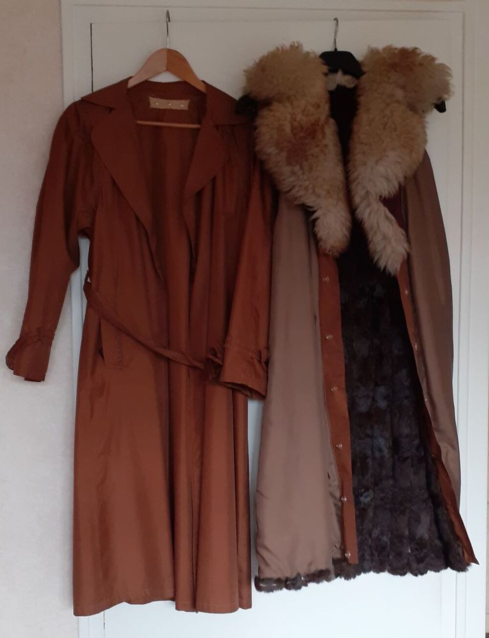 Manteau Imperm&eacute;able avec fourrure lapin amovible Vêtements