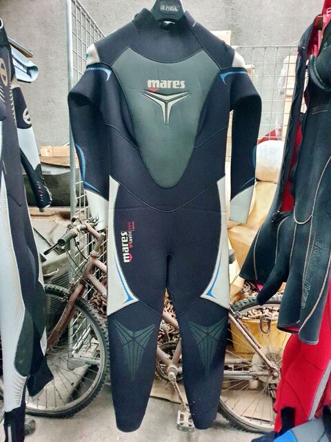 Combinaison MARES TRILASTIC 5-4-3 mm de luxe Noir et Gris F 120 Tours (37)