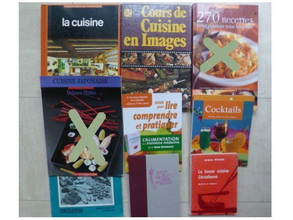 livres de CUISINE et TRAVAUX MANUELS - zoe Livres et BD