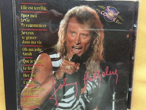 Cd Johnny Halliday tirage limit�, best of concert 10 Villefranche-sur-Mer (06)