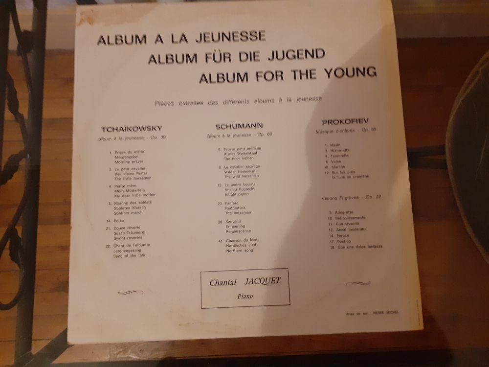vinyle 33 tours Chantal jacquet CD et vinyles