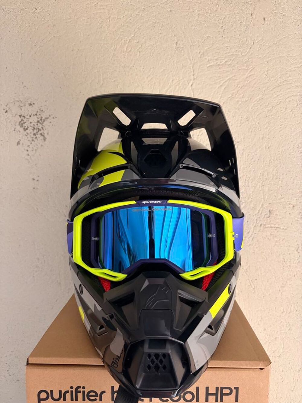 casque moto alpinestar + masque lunette Sports
