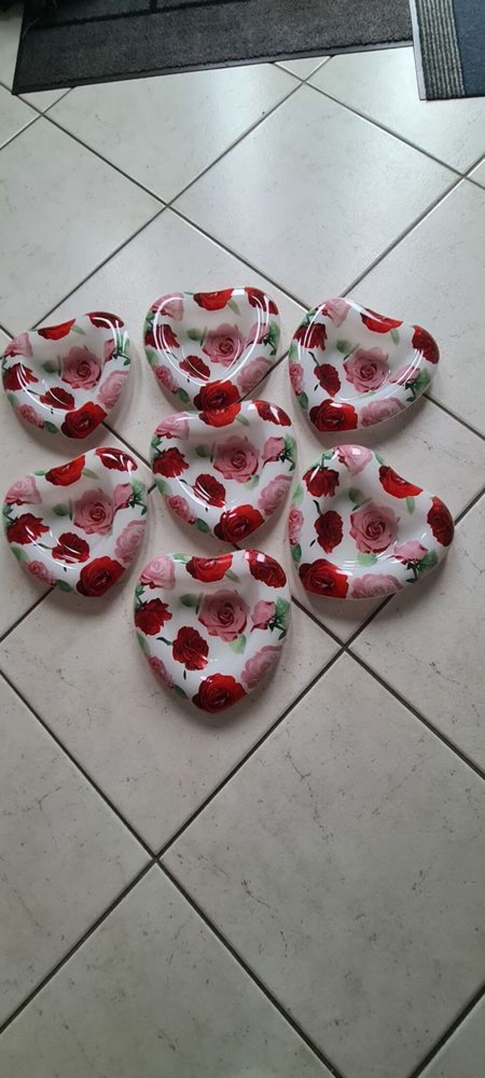 Lot de 7 Assiettes en forme de coeur Cuisine