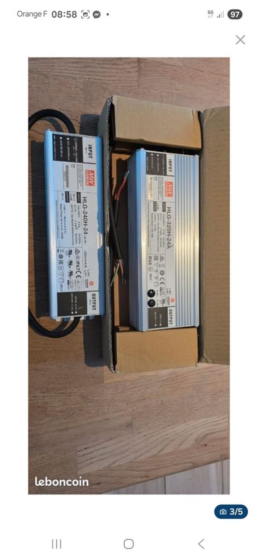 Lot alimentaire Led Mean well 24v +contr&ocirc;leurs DMX+ruban Led Bricolage