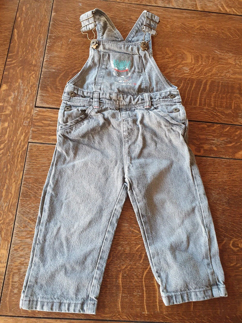 Salopette grise en jean - 18 mois Vtements enfants