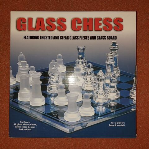 Jeu d'échecs en verre échiquier transparent givré
25 Paris 9 (75)