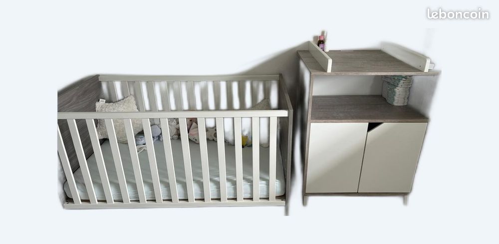 berceau &eacute;volutif et armoire/commode Mobilier enfants