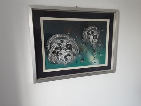 Tableau art dco en relief sign Selene 150 Marmande (47)