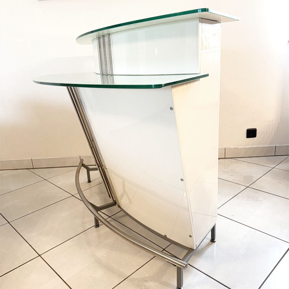 Bar en verre et inox Meubles