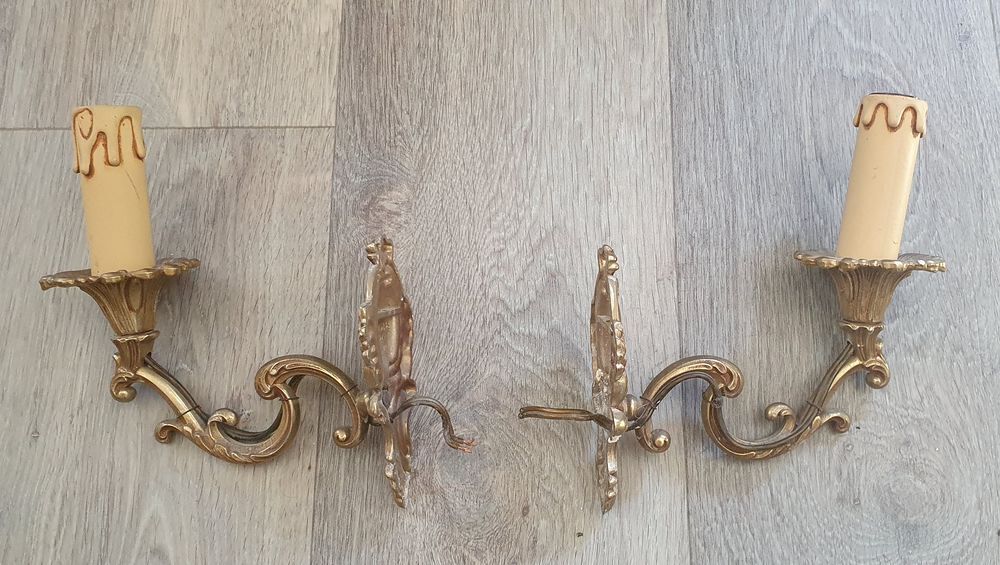 Applique en bronze et Lustre en bronze Décoration